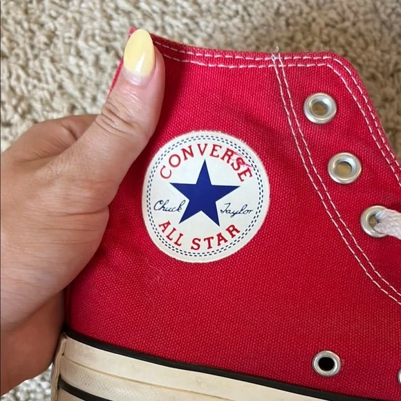 Converse Red High-Top Sneakers - Picture 3 of 5